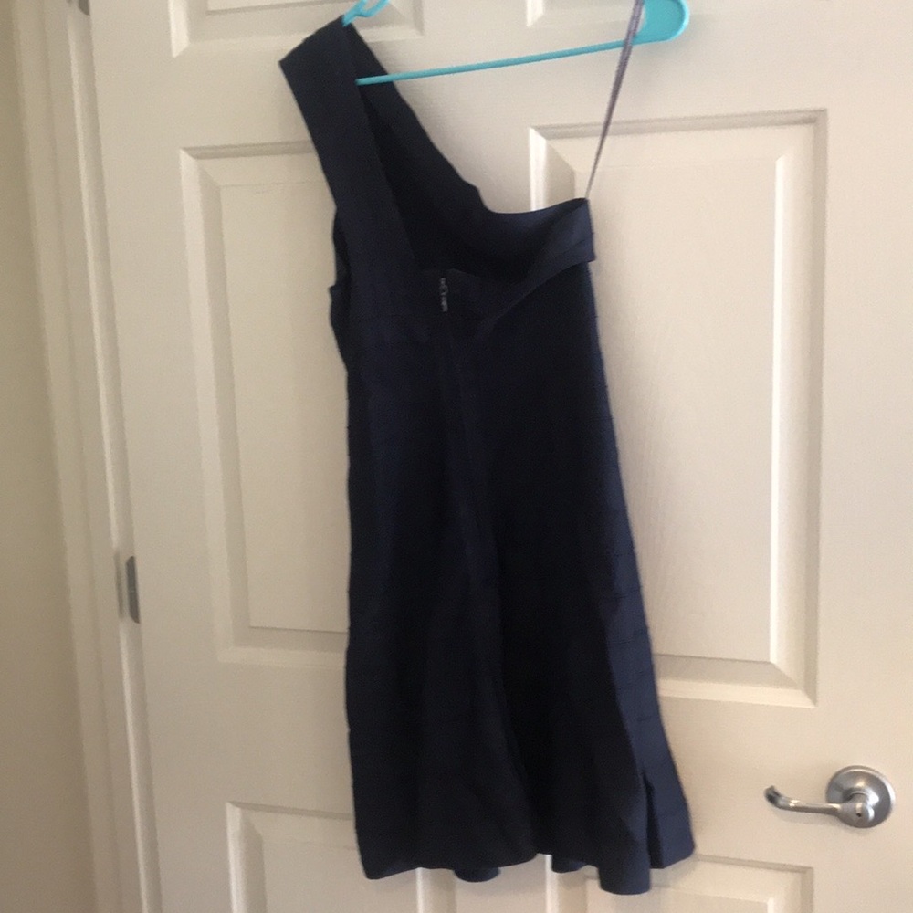 Herve Leger Elastic Bandage Sydney Blue Dress M Rent the Runway - Picture 5 of 6